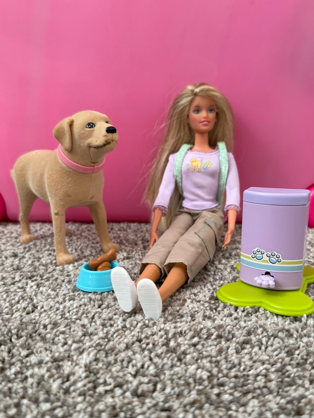 Vintage 2006 Barbie & Tanner Pooping Dog Playset Mattel J9560 Pre-owned Partial